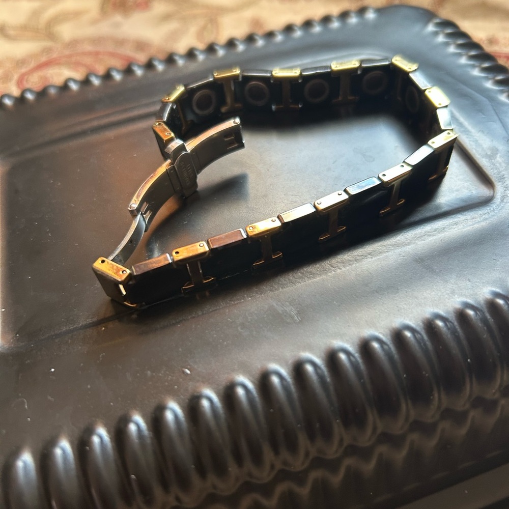 Gold and Black Men's Bracelet